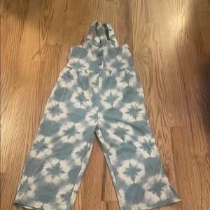 OshKosh B'gosh Blue and White Matching Overalls Set